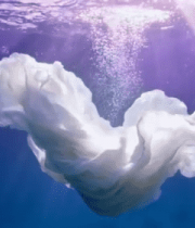 水下飘动的白色布料11674#横屏 