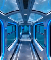 水族馆海底隧道与海龟鱼群景观13185#横屏 