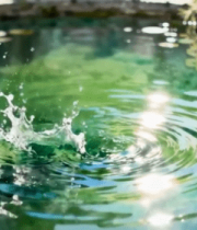 水滴落入池塘泛起涟漪6284#横屏 