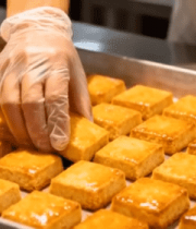 手部特写操作烘焙糕点素材4464#横屏 