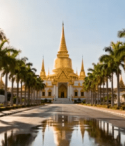 东南亚佛教寺庙全景7661#横屏 