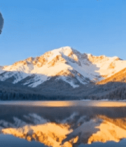 冬季雪山湖泊森林自然风光12461#横屏 