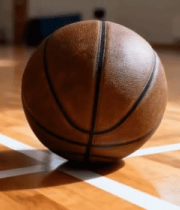 室内篮球场的篮球特写11951#横屏 