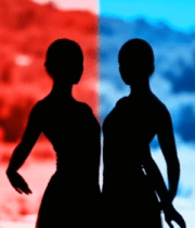 双人舞蹈剪影6209#横屏 