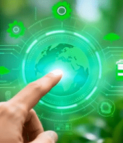 手指点击虚拟地球科技画面10924#横屏 