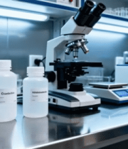 实验室显微镜及实验器皿素材12849#横屏 