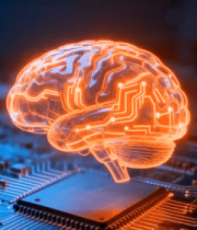 电路板上的虚拟大脑素材2095#横屏 