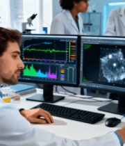 实验室医生操作电脑研究场景5954#横屏 