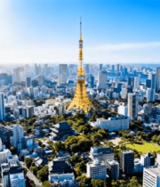 东京城市风光俯瞰12989#横屏 