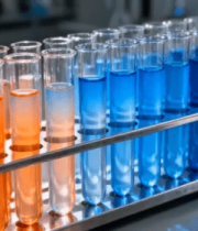 实验室试管中多彩液体14503#横屏 