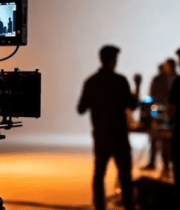 电影拍摄现场的摄像机与人员11617#横屏 