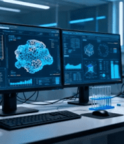 实验室电脑显微镜科研场景9181#横屏 