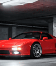 地下停车场红色跑车静态画面957#横屏 