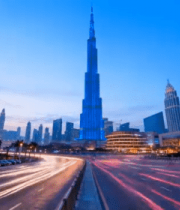 	 迪拜城市高楼街道夜景11837#横屏 