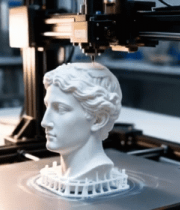 实验室打印机打印雕塑头像13553#横屏 