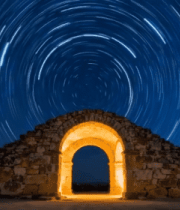 石拱门星空星轨夜景4954#横屏 