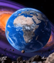 地球小行星太空场景素材284#横屏 