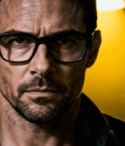 戴眼镜男人近景特写11163#横屏 