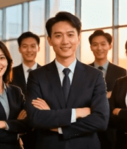 商务团队办公室合影5023#横屏 