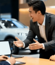 商务人士展厅交流讨论场景11631#横屏 