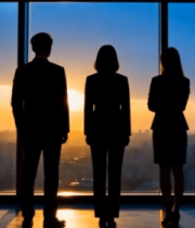 商务人士眺望城市景观15083#横屏 