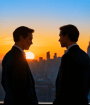 商务人士窗边交流13391#横屏 