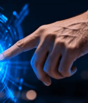 商务人士触摸科技光效界面3809#横屏 