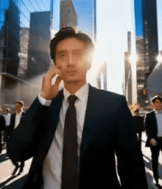 商务人士城市街道行走画面12872#横屏 