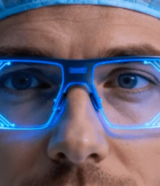 戴科技眼镜的男性医护人员2834#横屏 