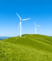 山丘上的风力发电机3782#横屏 