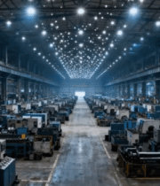 	 大型工厂内部工业机械场景5566#横屏 