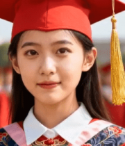 大学毕业生穿学士服近景画面7256#横屏 