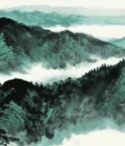 山谷间穿透乌云的阳光风景8868#横屏 