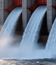 大坝水流倾泻场景939#横屏 