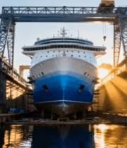 船坞中大型邮轮建造场景8778#横屏 