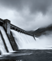 大坝水流倾泻景观5508#横屏 