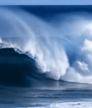 	 大海翻涌的波浪景象4264#横屏 