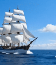 大海上航行的帆船(1)2368#横屏 