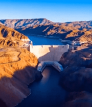 大坝及周边自然风光全景11312#横屏 