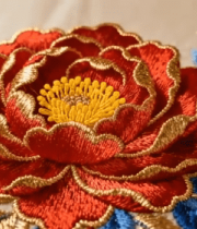 刺绣牡丹图案特写13065#横屏 