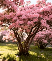 	 春日盛开的粉色花朵景观4495#横屏 