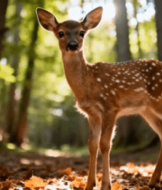 森林中站立的小鹿(1)11079#横屏 