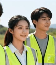 穿反光背心的团队合影871#横屏 