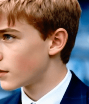 穿西装男孩侧脸特写842#横屏 