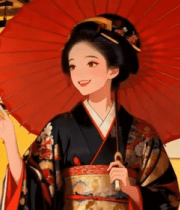 持红伞古风女子形象7207#横屏 