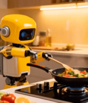 厨房机器人烹饪素材6564#横屏 