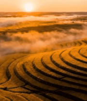 日出时分的梯田风光(1)3920#横屏 