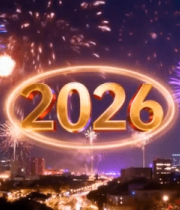 城市夜景烟花跨年素材9268#横屏 