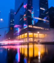 城市夜晚街道高楼车流素材1169#横屏 