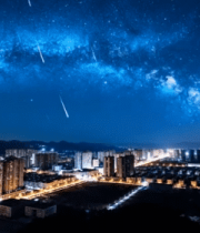 城市夜景星空全景10513#横屏 